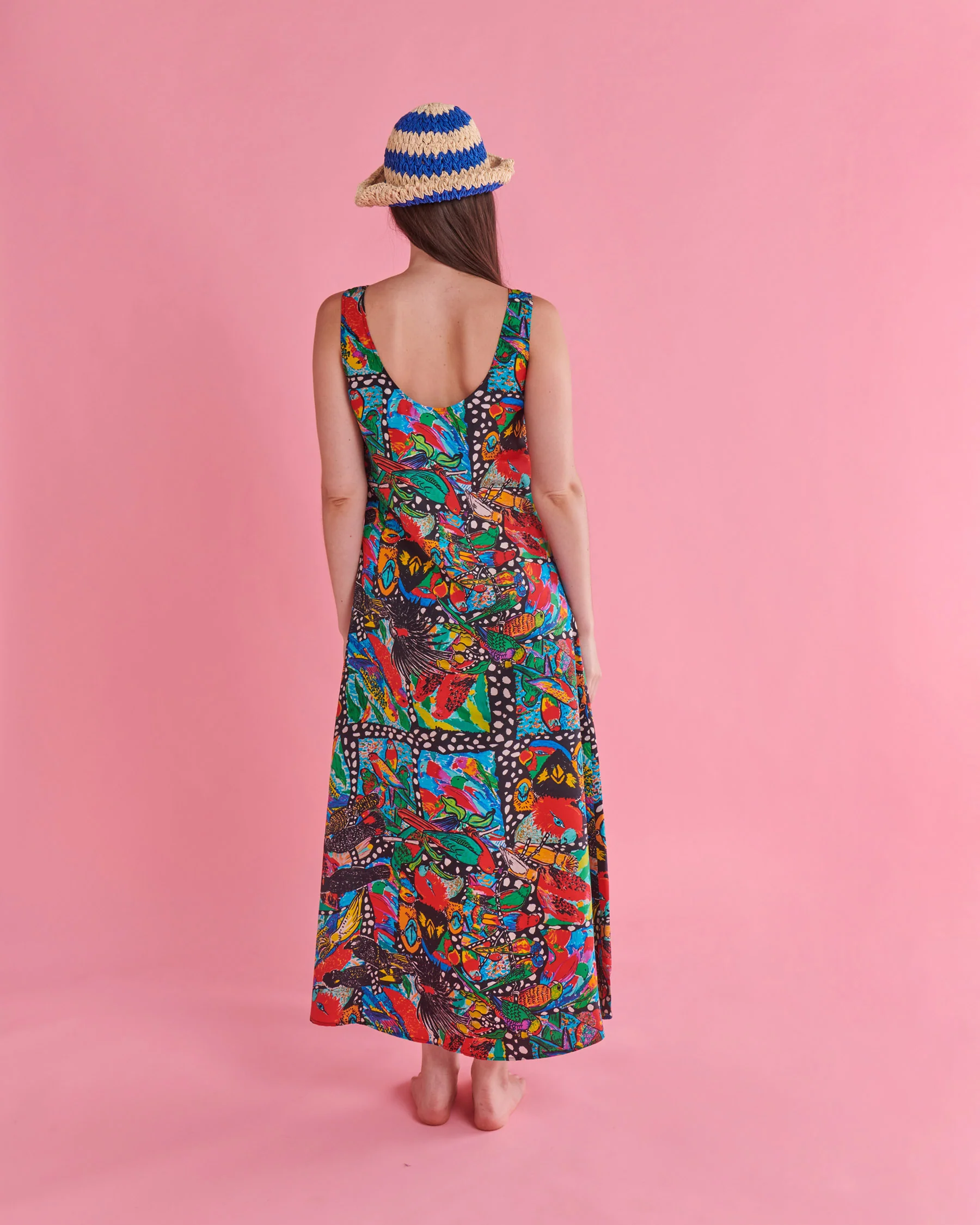 Kip&Co x Jenny Kee Parrots & Cockatoos Silk Slip Dress - Image 7