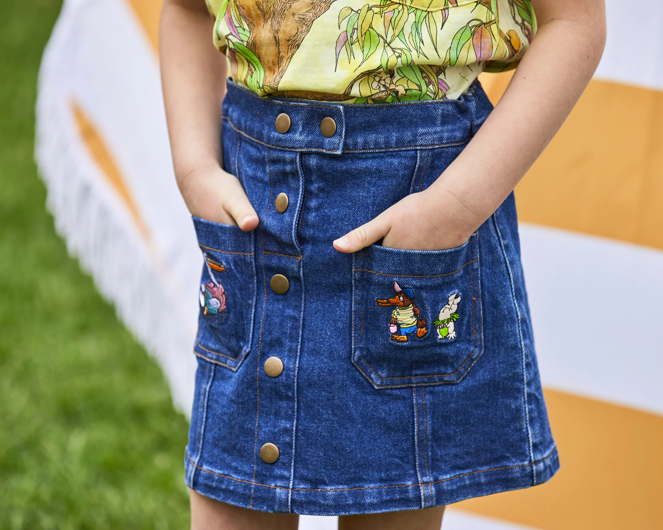 Kip&Co x May Gibbs Pocket Pals Denim Skirt - Image 5