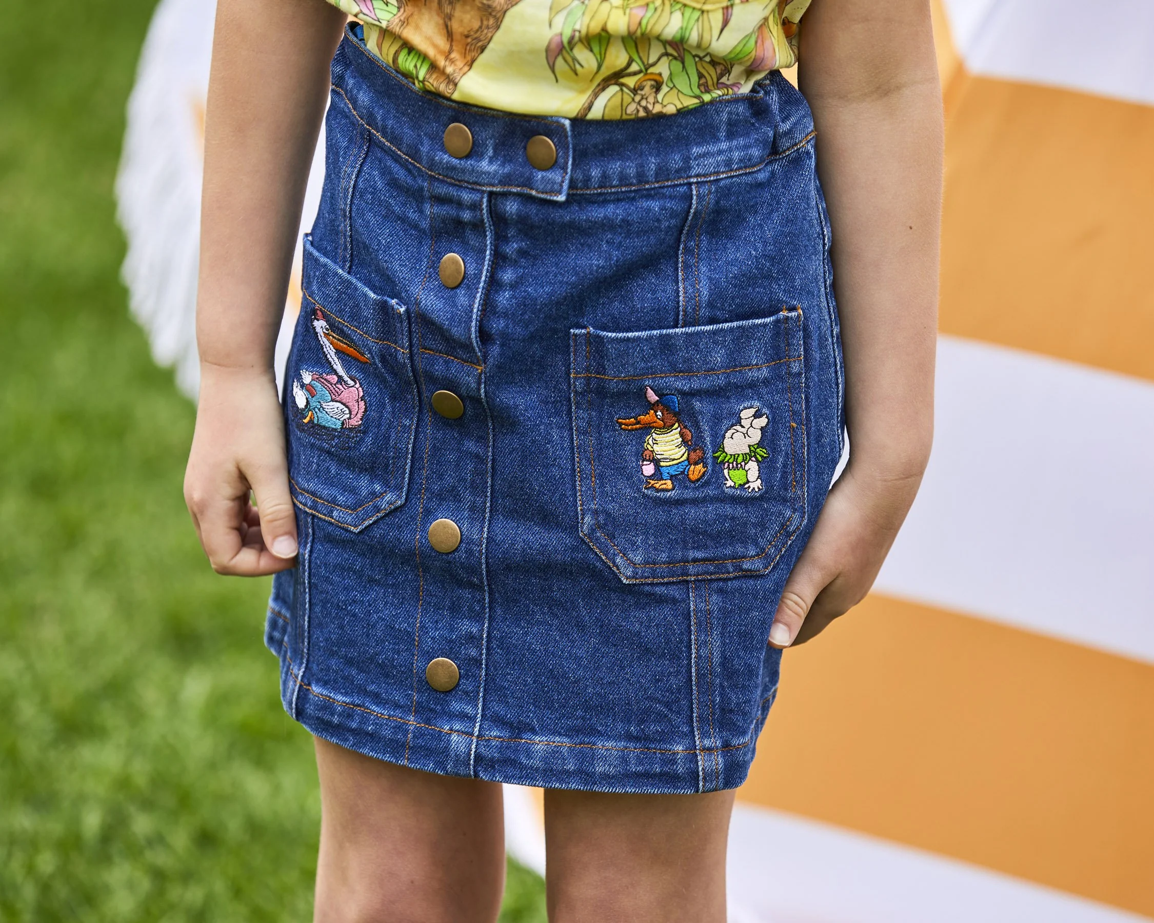 Kip&Co x May Gibbs Pocket Pals Denim Skirt - Image 6