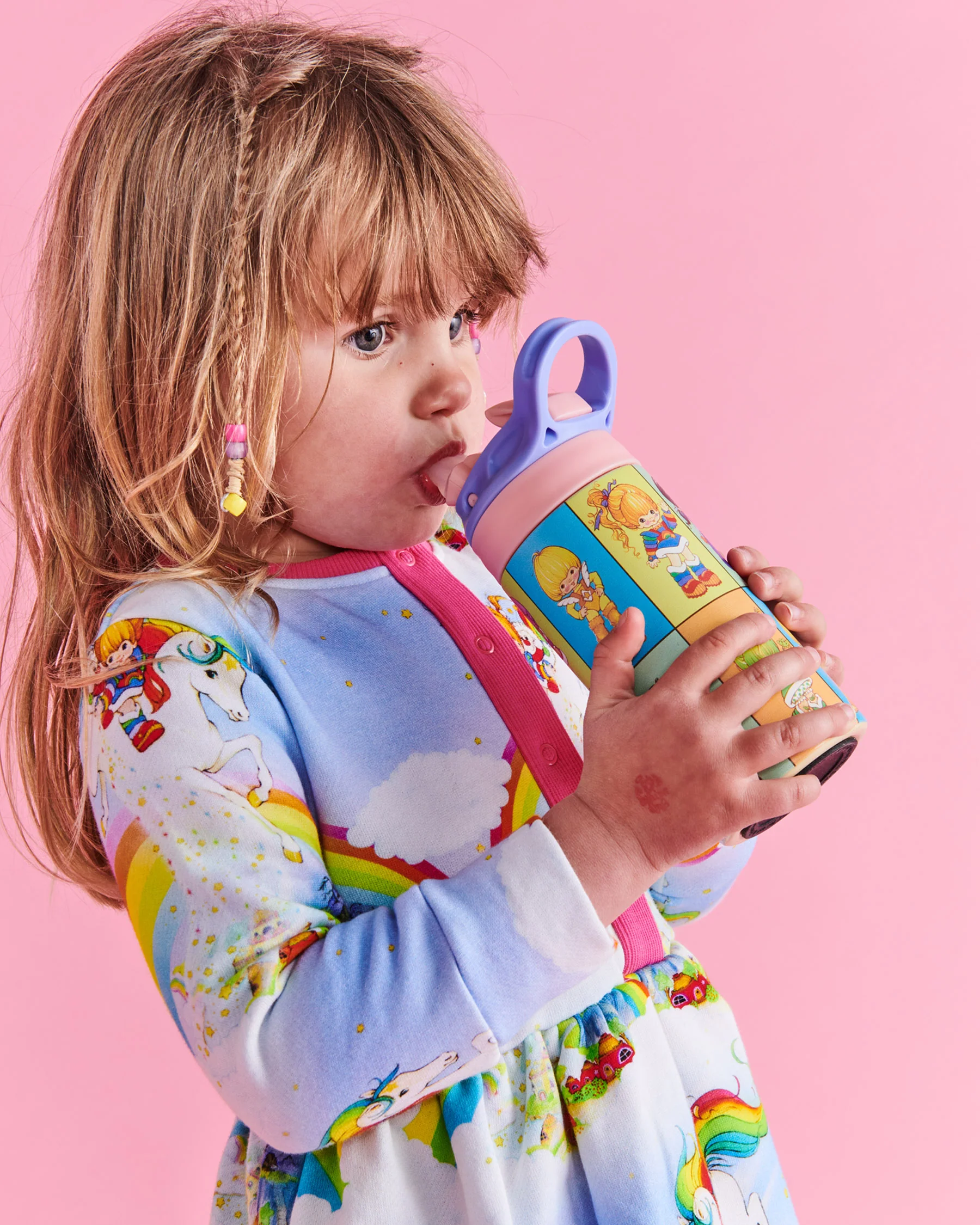 Kip&Co x Rainbow Brite Magic Sky Organic Cotton Winter Dress - Image 10