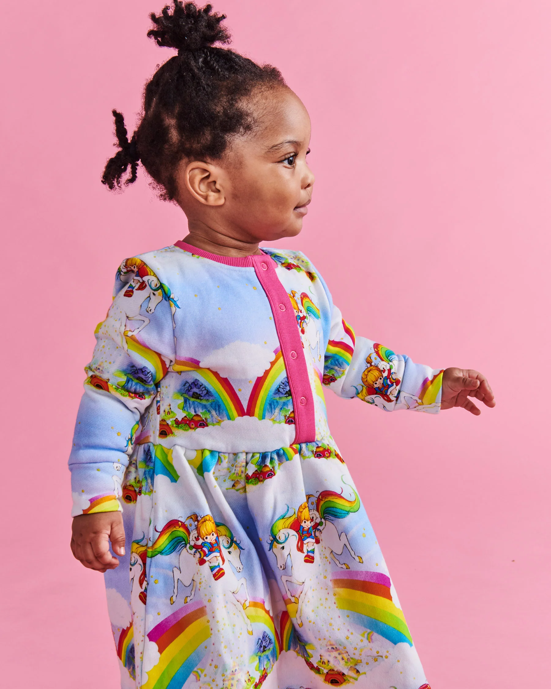 Kip&Co x Rainbow Brite Magic Sky Organic Cotton Winter Dress - Image 7