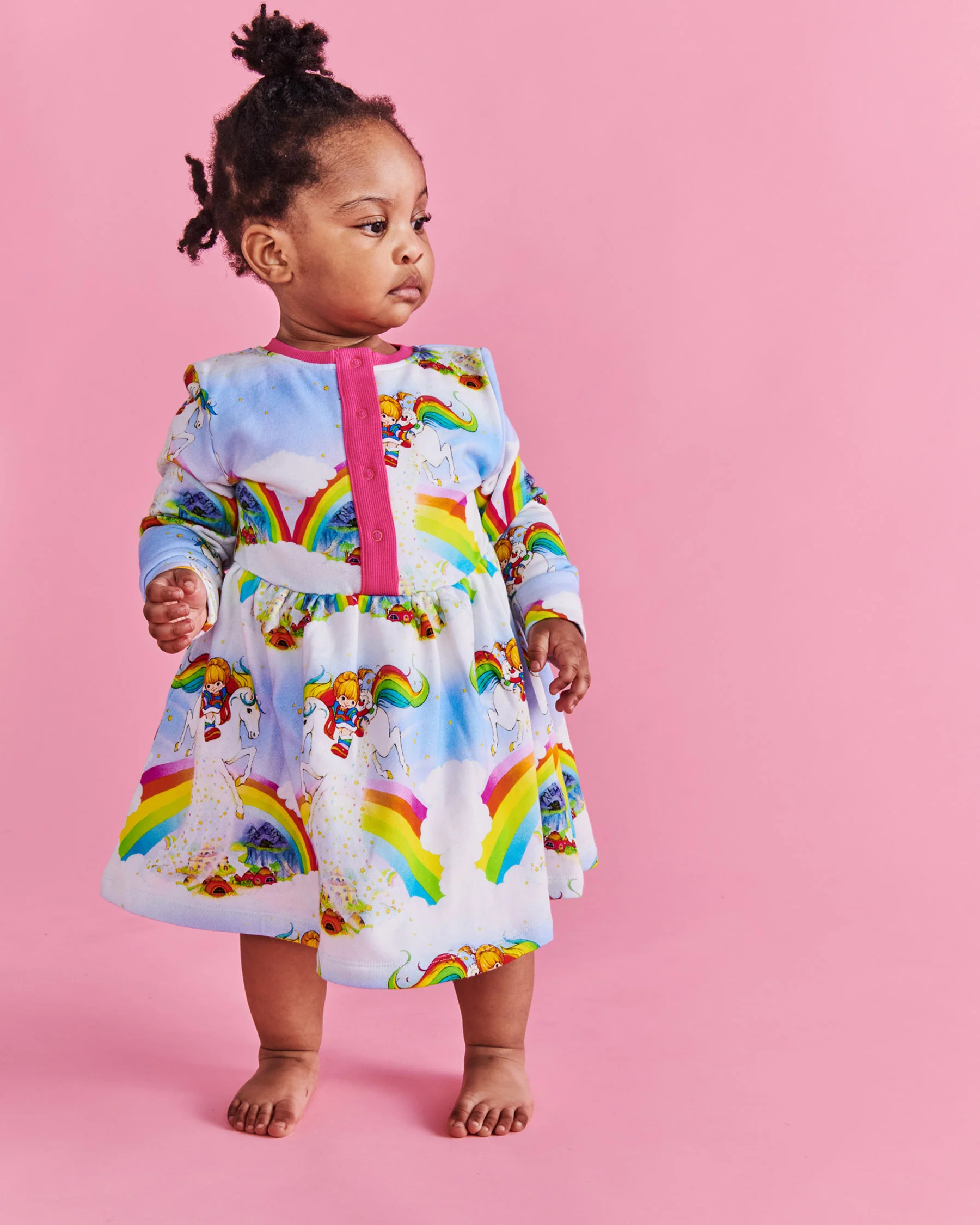 Kip&Co x Rainbow Brite Magic Sky Organic Cotton Winter Dress - Image 8