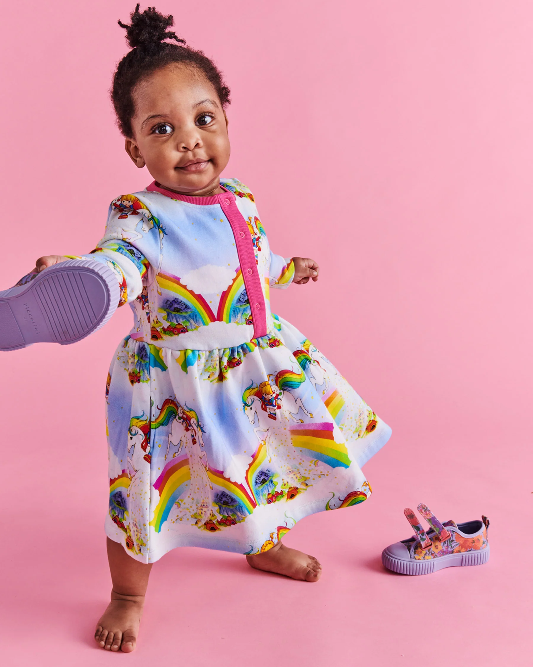 Kip&Co x Rainbow Brite Magic Sky Organic Cotton Winter Dress - Image 9