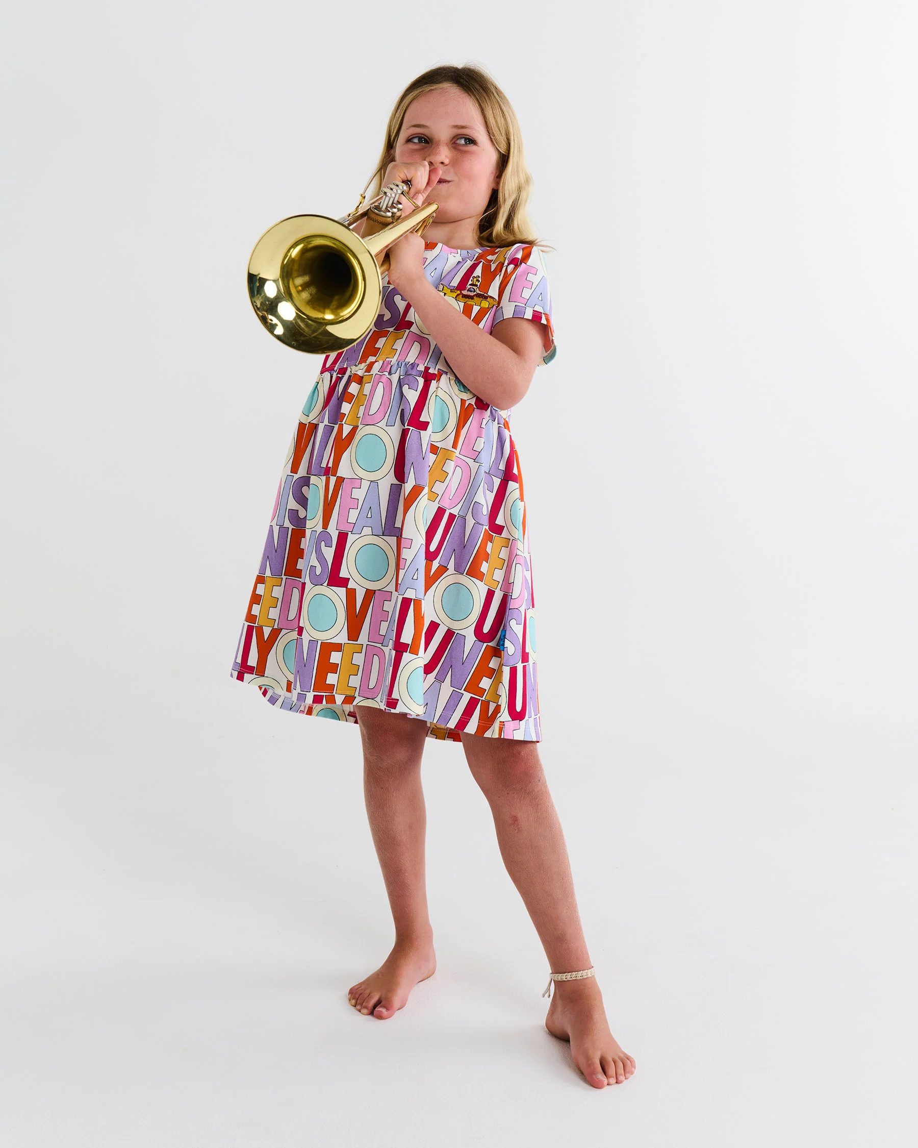 Kip&Co x The Beatles All You Need Is Love Organic Cotton Everyday Dress - Image 3