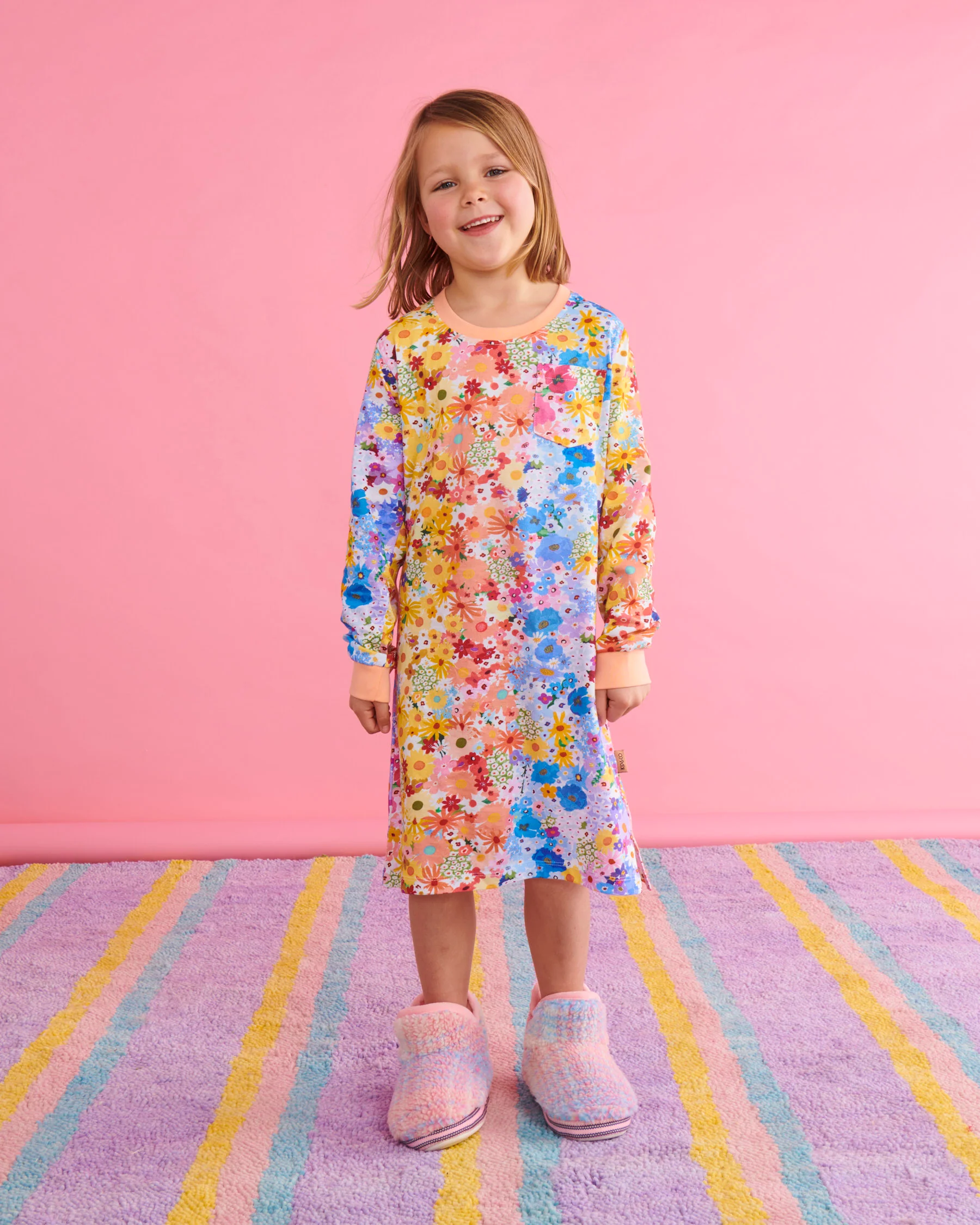 Pastel Dreams Tartan Sherpa Kids Ankle Boot - Image 4