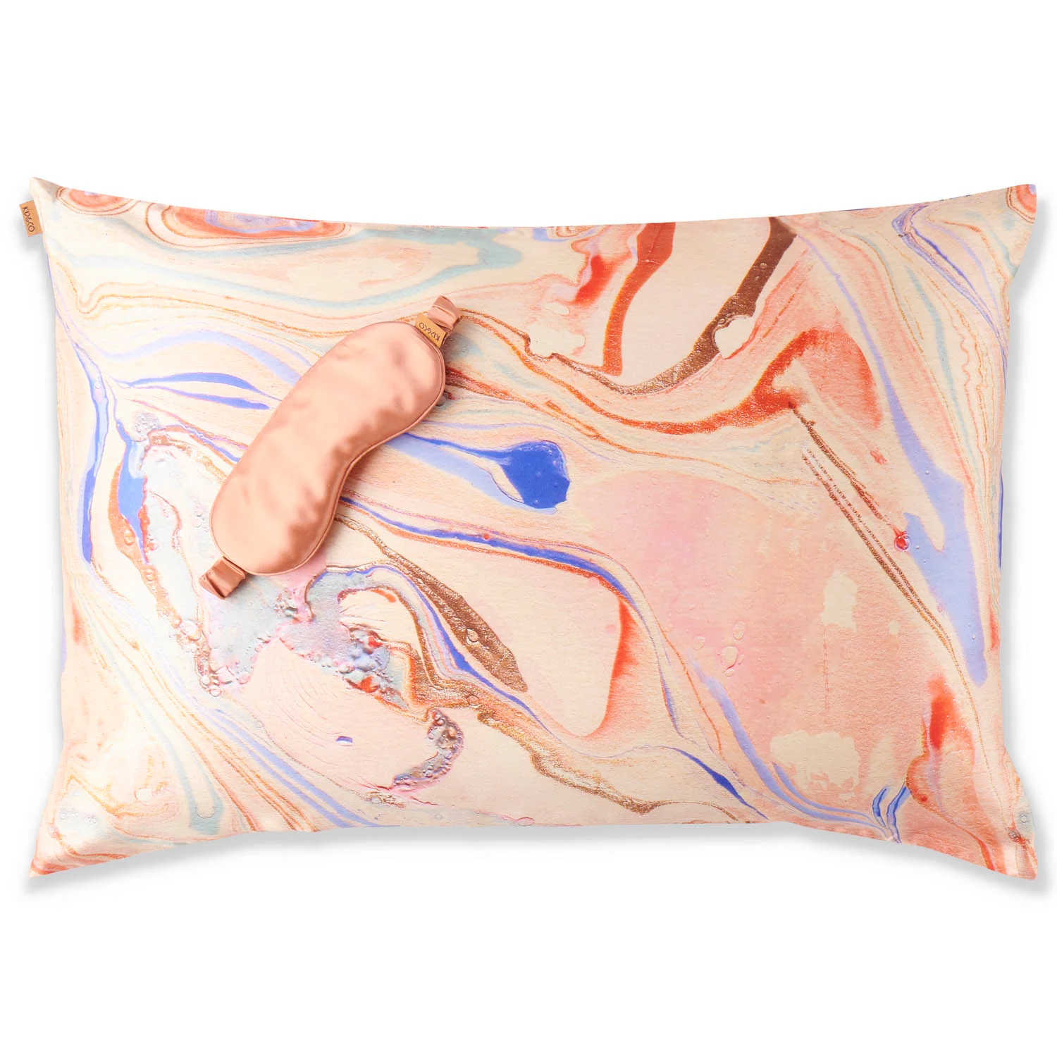 Pink Champagne Silk Eye Mask - Image 5