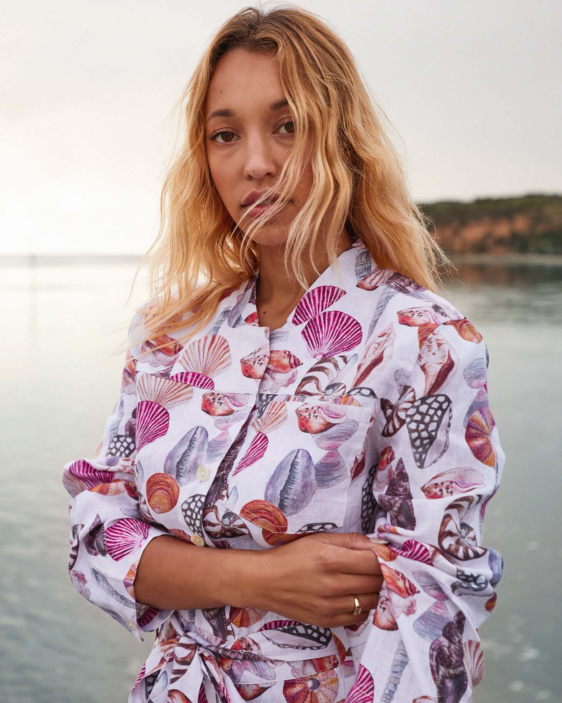 Seashore Linen Long Sleeve Jumpsuit - Image 3