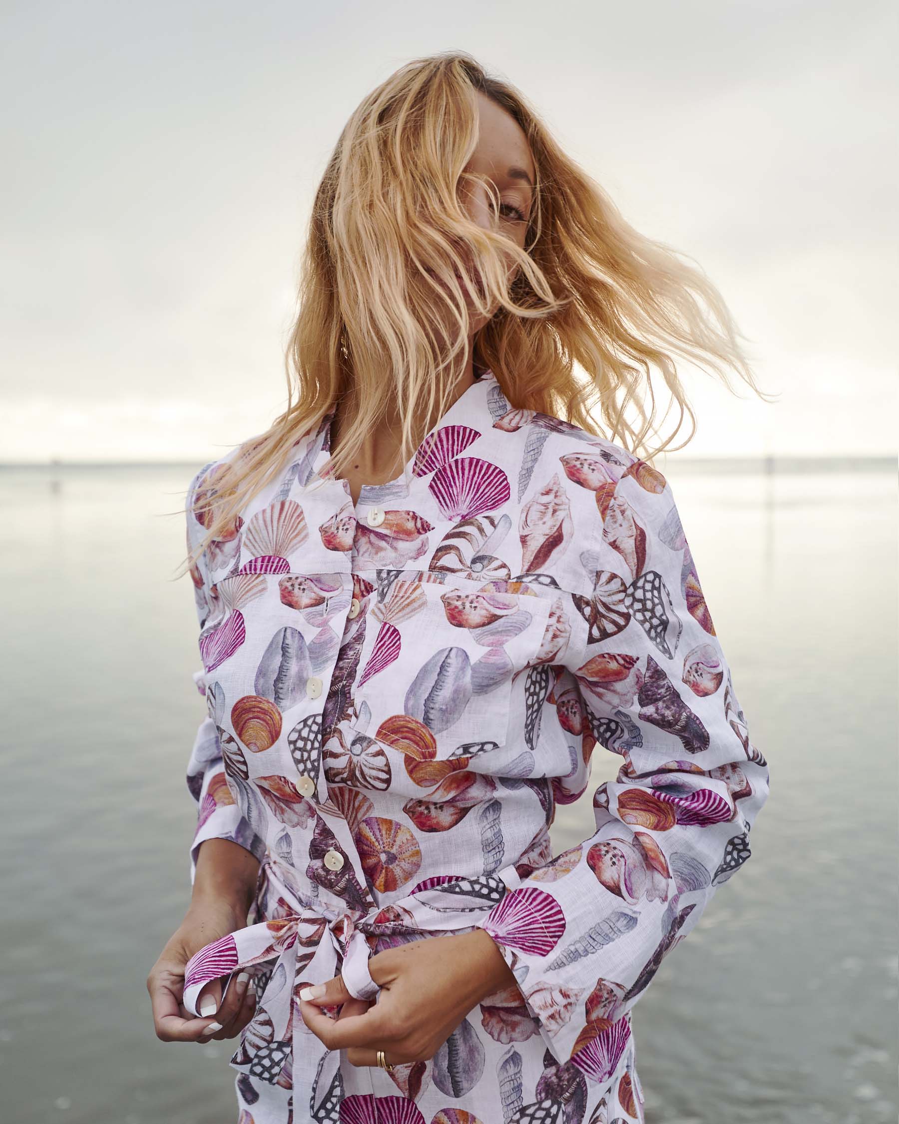 Seashore Linen Long Sleeve Jumpsuit - Image 6