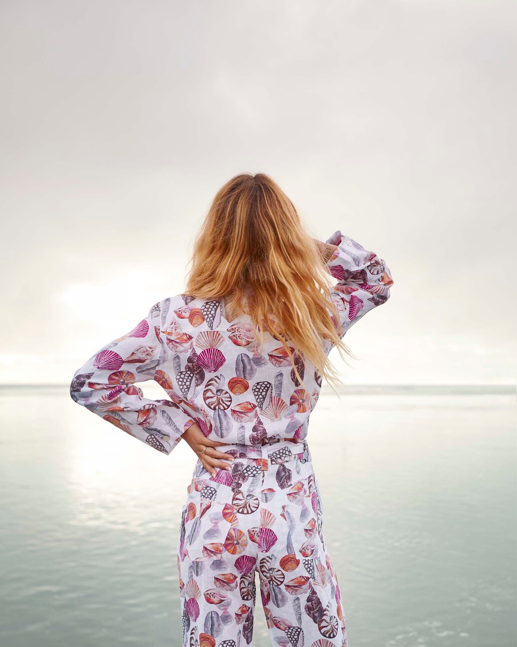 Seashore Linen Long Sleeve Jumpsuit - Image 7