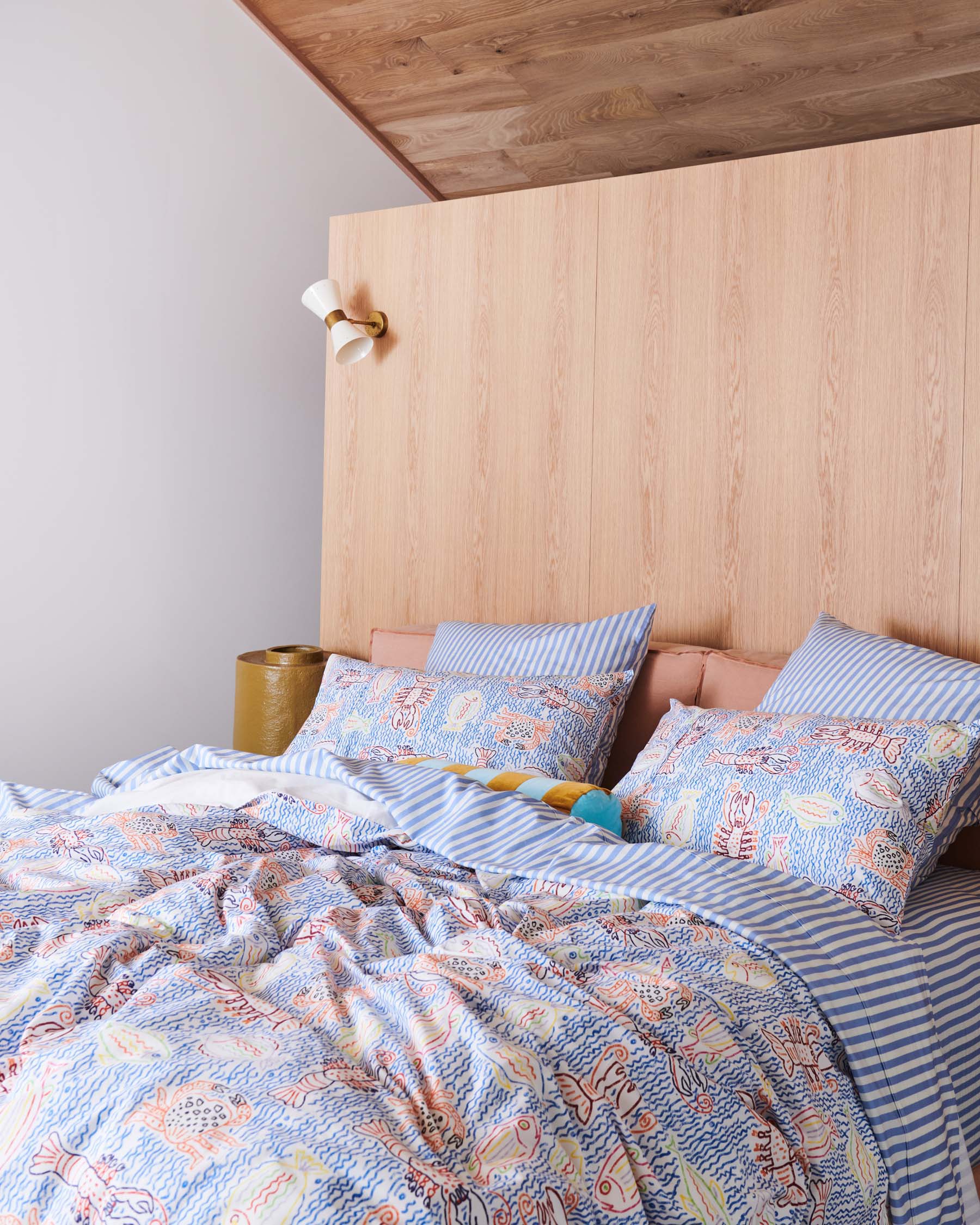 Seaside Stripe Organic Cotton European Pillowcases - Image 3