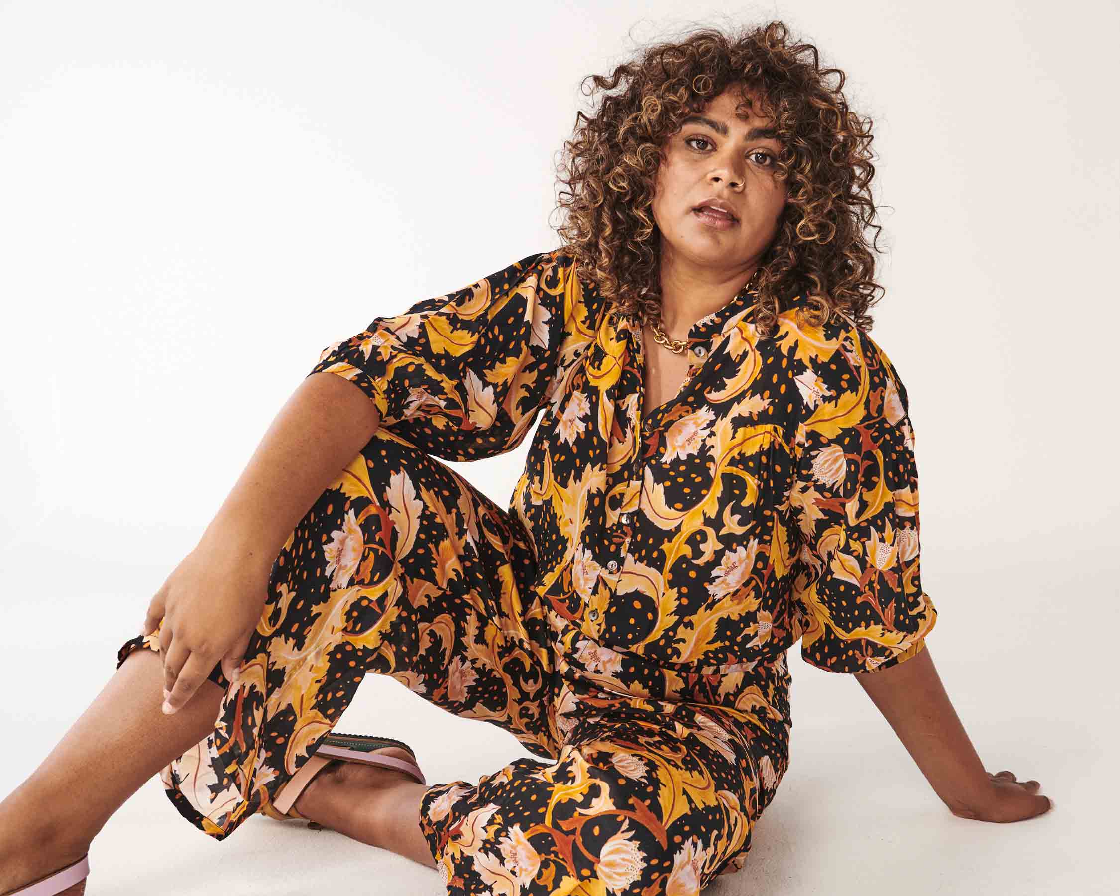 Secret Garden Silk Pants - Image 6