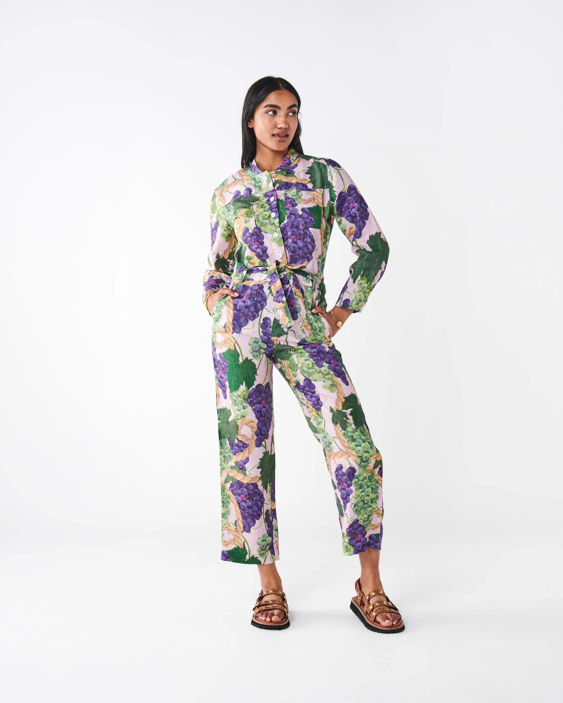 The Vine Linen Long Sleeve Jumpsuit - Image 3