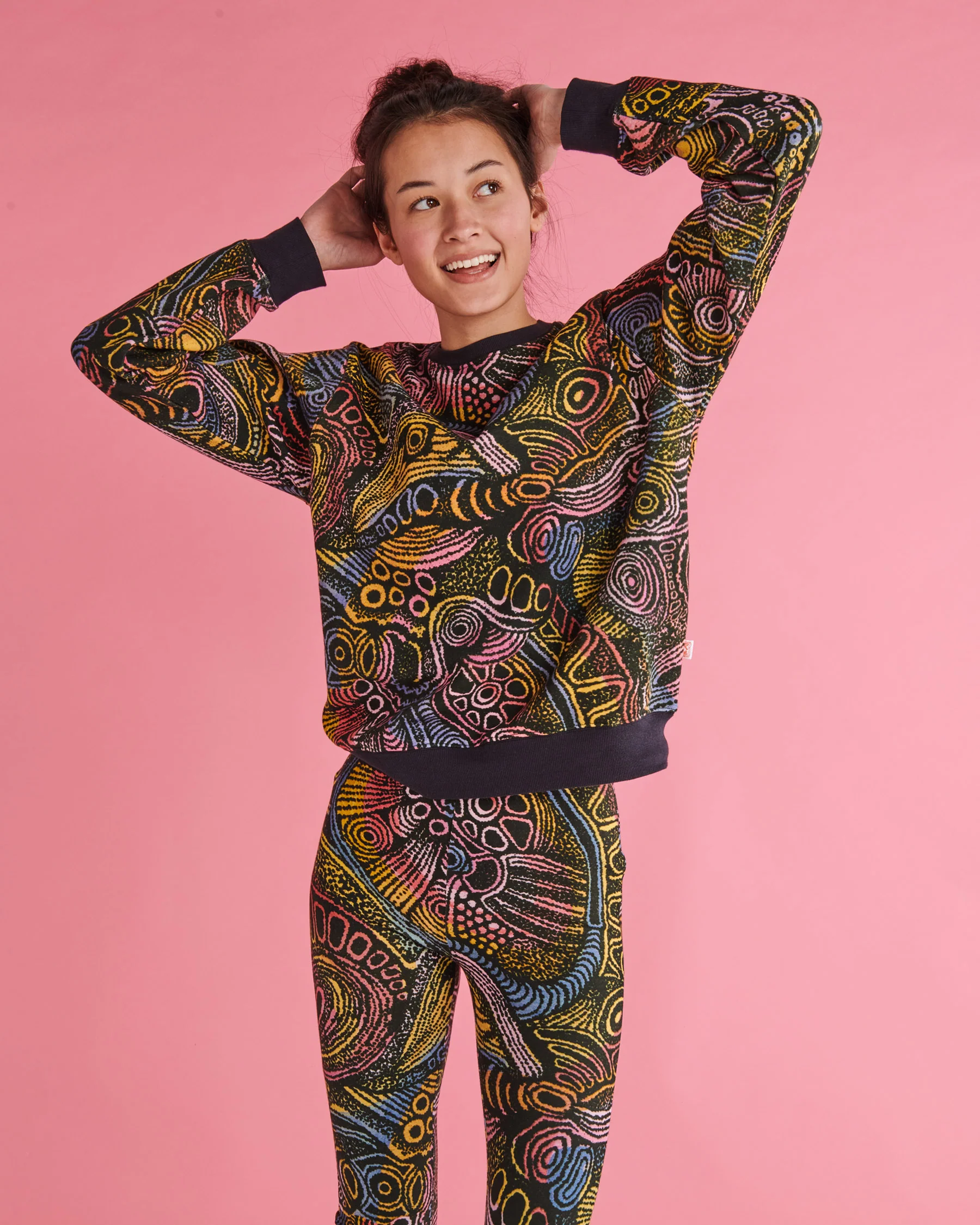 Tjala Tjukurpa Adult Organic Cotton Leggings - Image 4